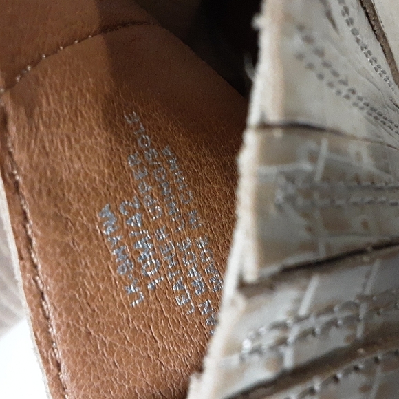 Lucky brand Shyna woman 10M beige ankle booties leather Office Festival event - Picture 14 of 16